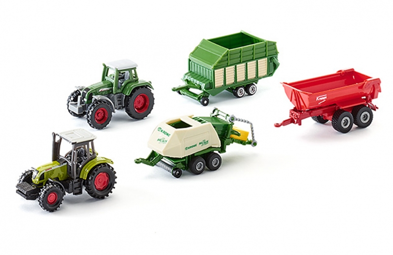 Miniature model tractor set